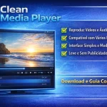 Clean Media Player para reproduzir vídeos e áudios com interface simples e moderna no PC