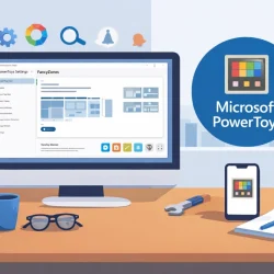Microsoft PowerToys em execução no Windows 10 e 11 com ferramentas avançadas de produtividade exibidas na tela